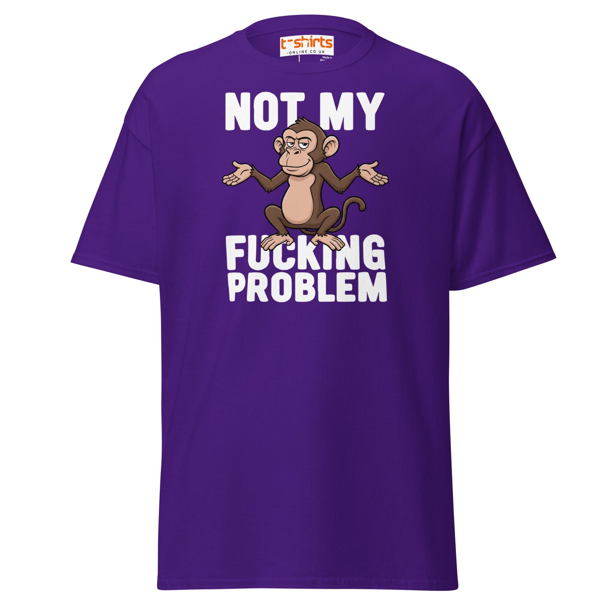 Not My F***ing Problem Monkey T-Shirt - Purple - T-Shirts Online