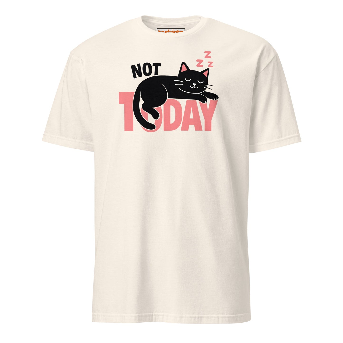 Not Today Sleeping Cat Lazy Day T-Shirt - Natural - T-Shirts Online