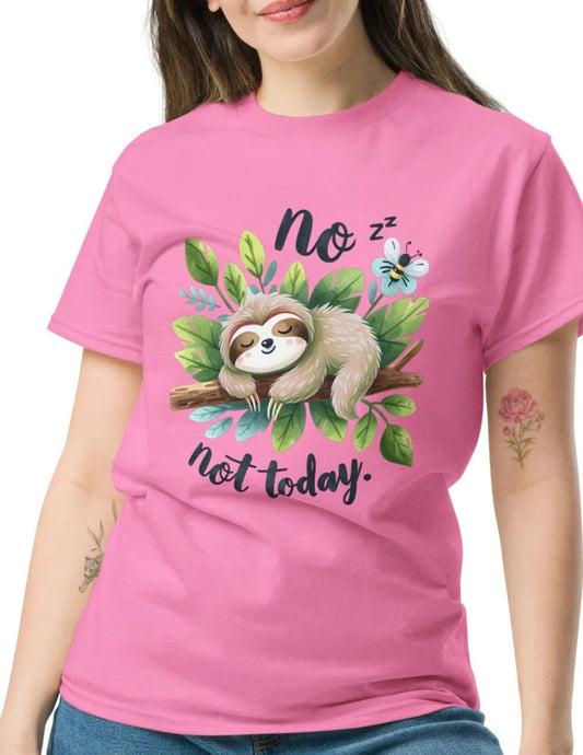 Not Today | Sloth T-Shirt - Black - T-Shirts Online