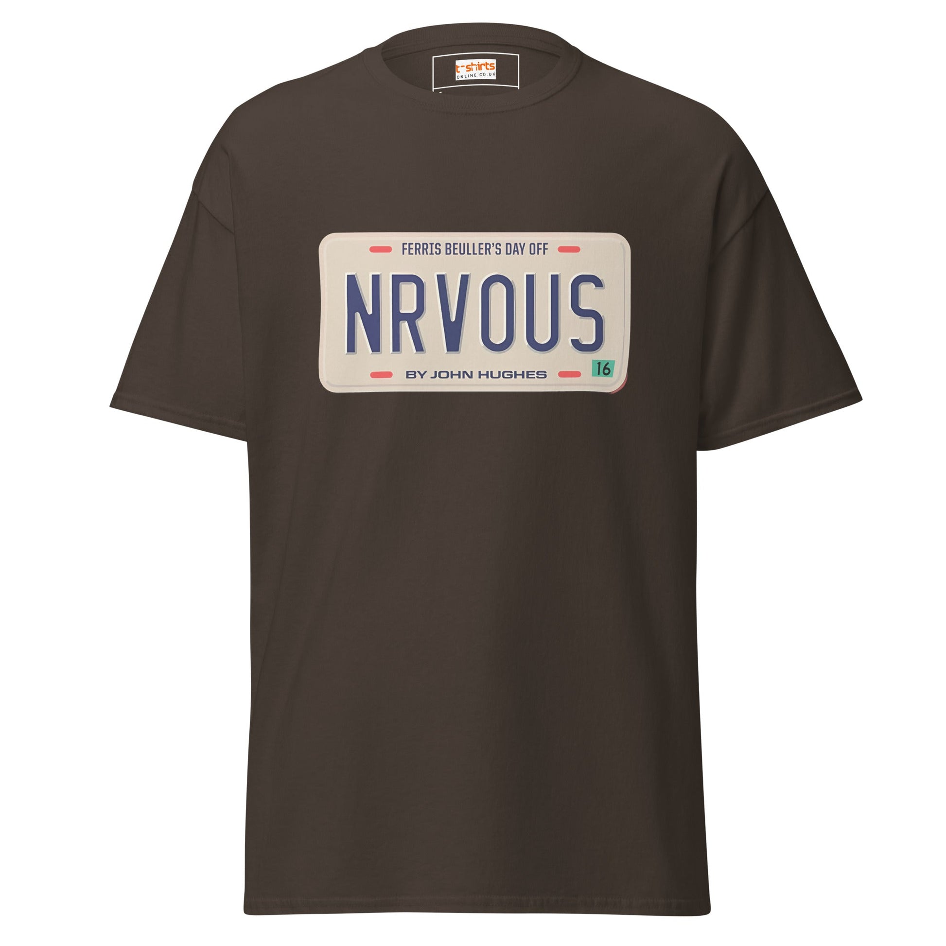 Nrvous T-Shirt | Ferris Beuller Tee - Dark Chocolate - T-Shirts Online