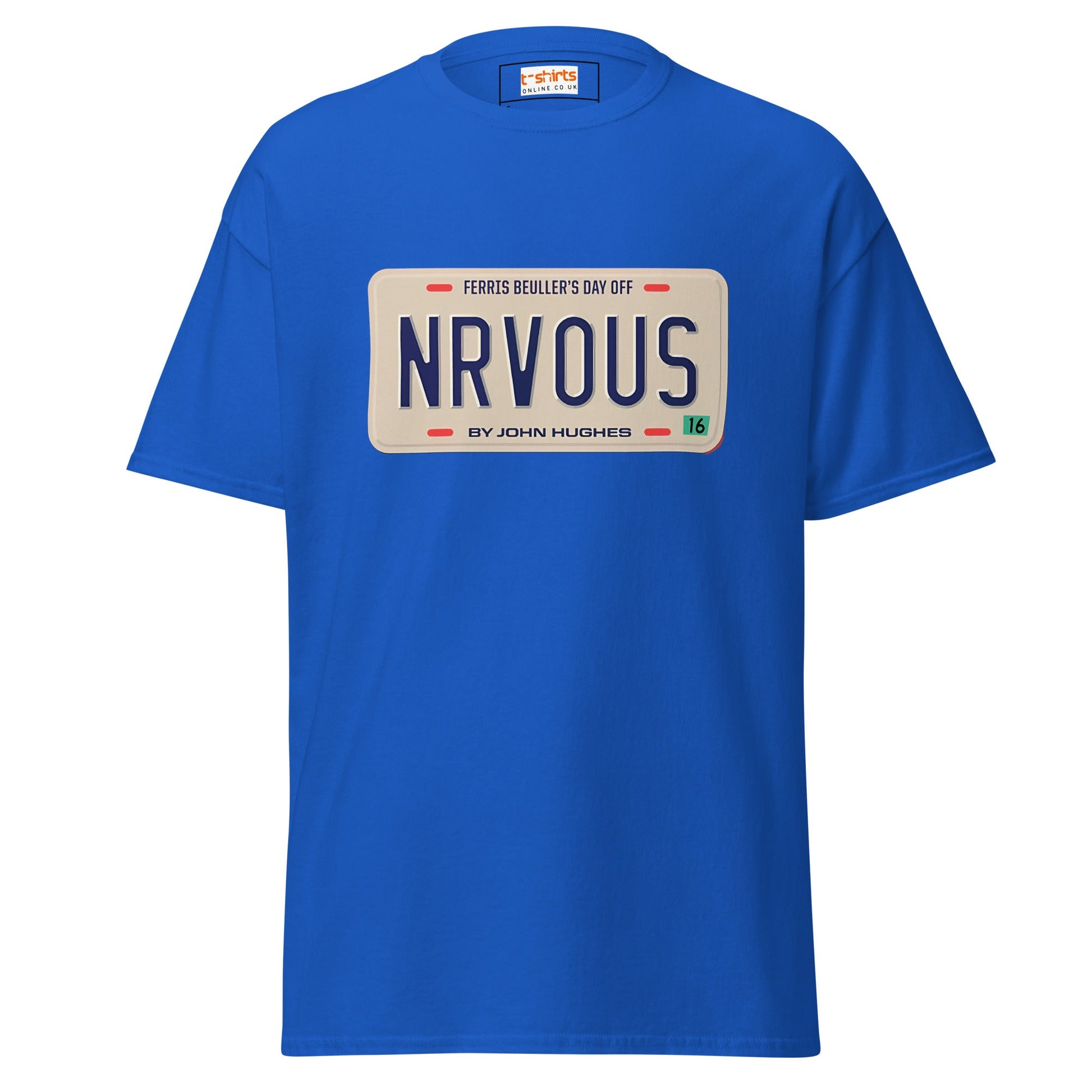 Nrvous T-Shirt | Ferris Beuller Tee - Royal - T-Shirts Online