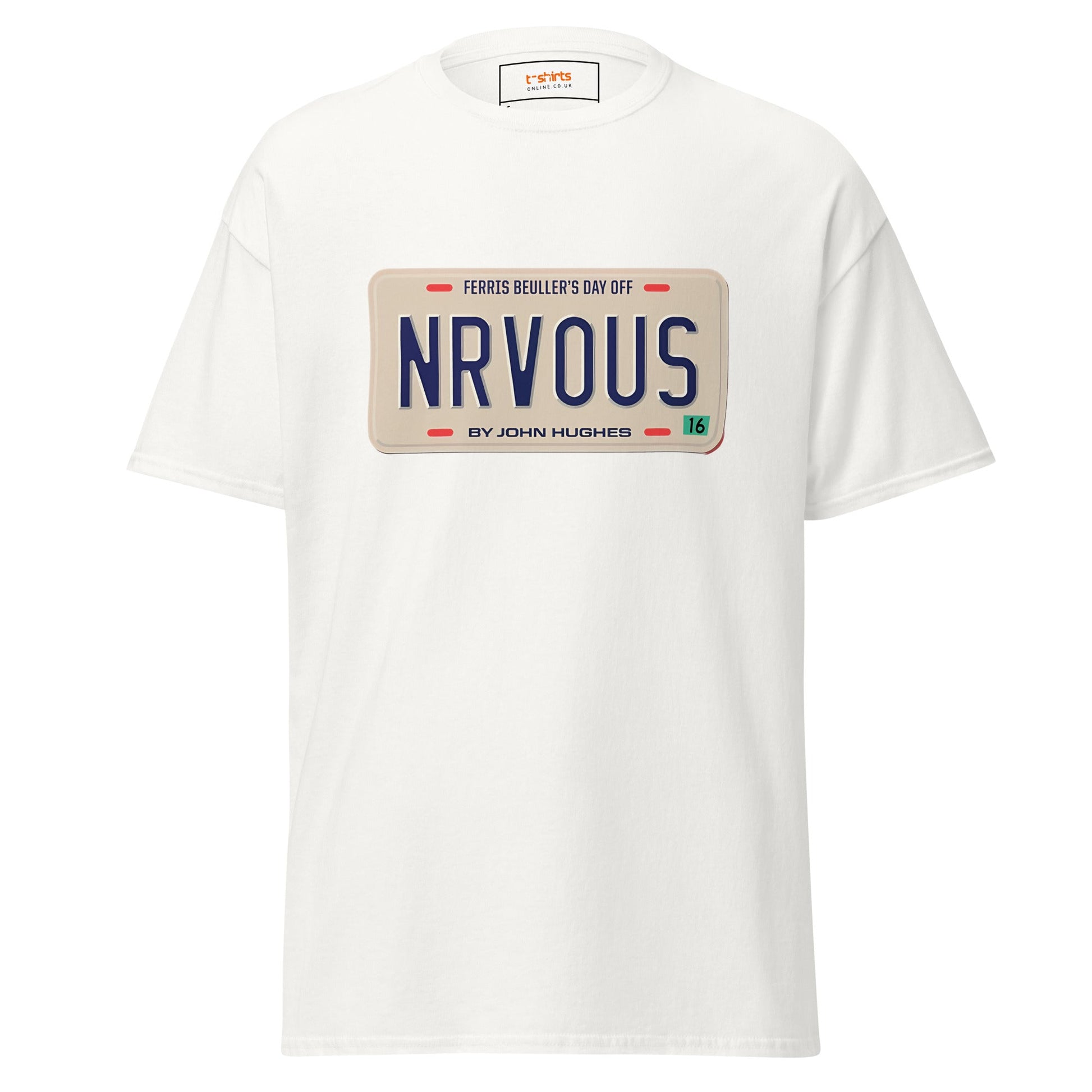Nrvous T-Shirt | Ferris Beuller Tee - White - T-Shirts Online