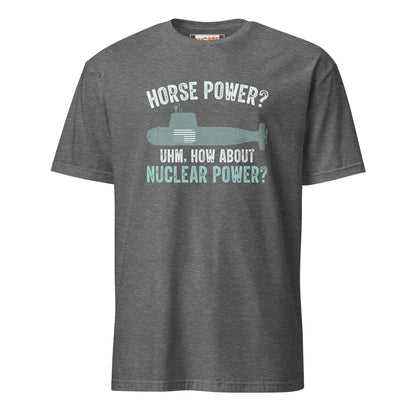 Nuclear Power T-Shirt | Submarine T-Shirt - Graphite Heather - T-Shirts Online