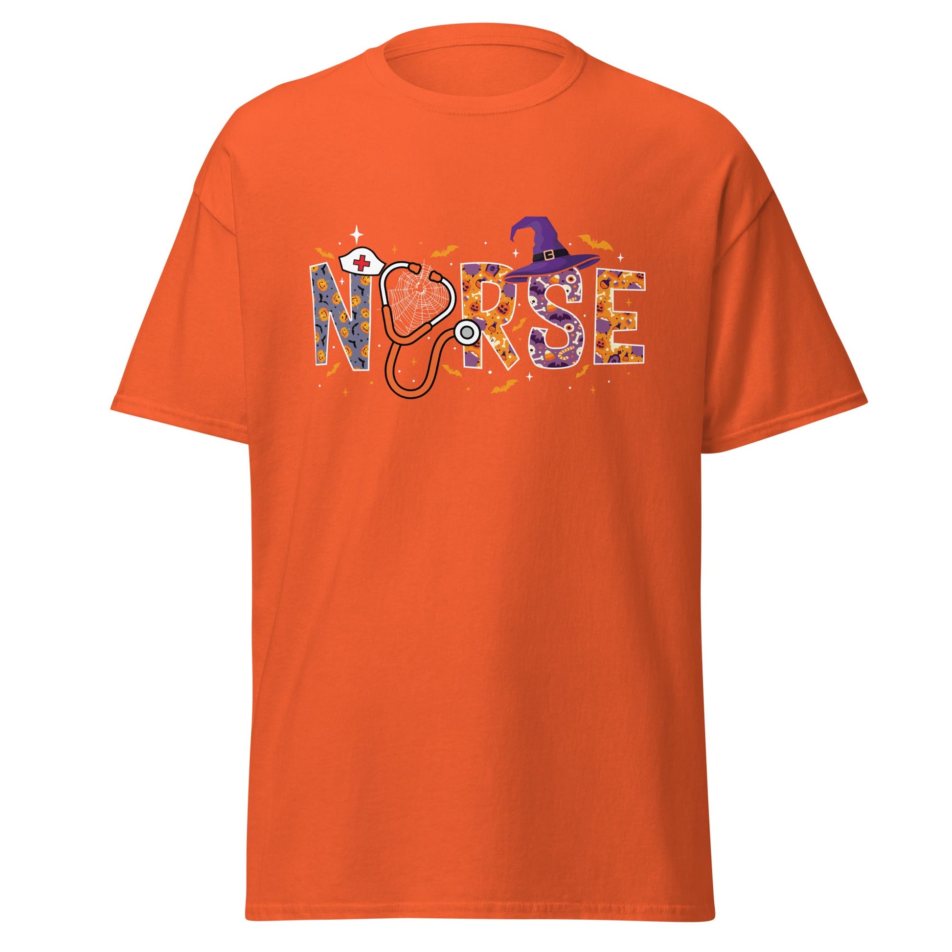 Nurse Halloween | Spooky Nurse T-Shirt - Orange - T-Shirts Online