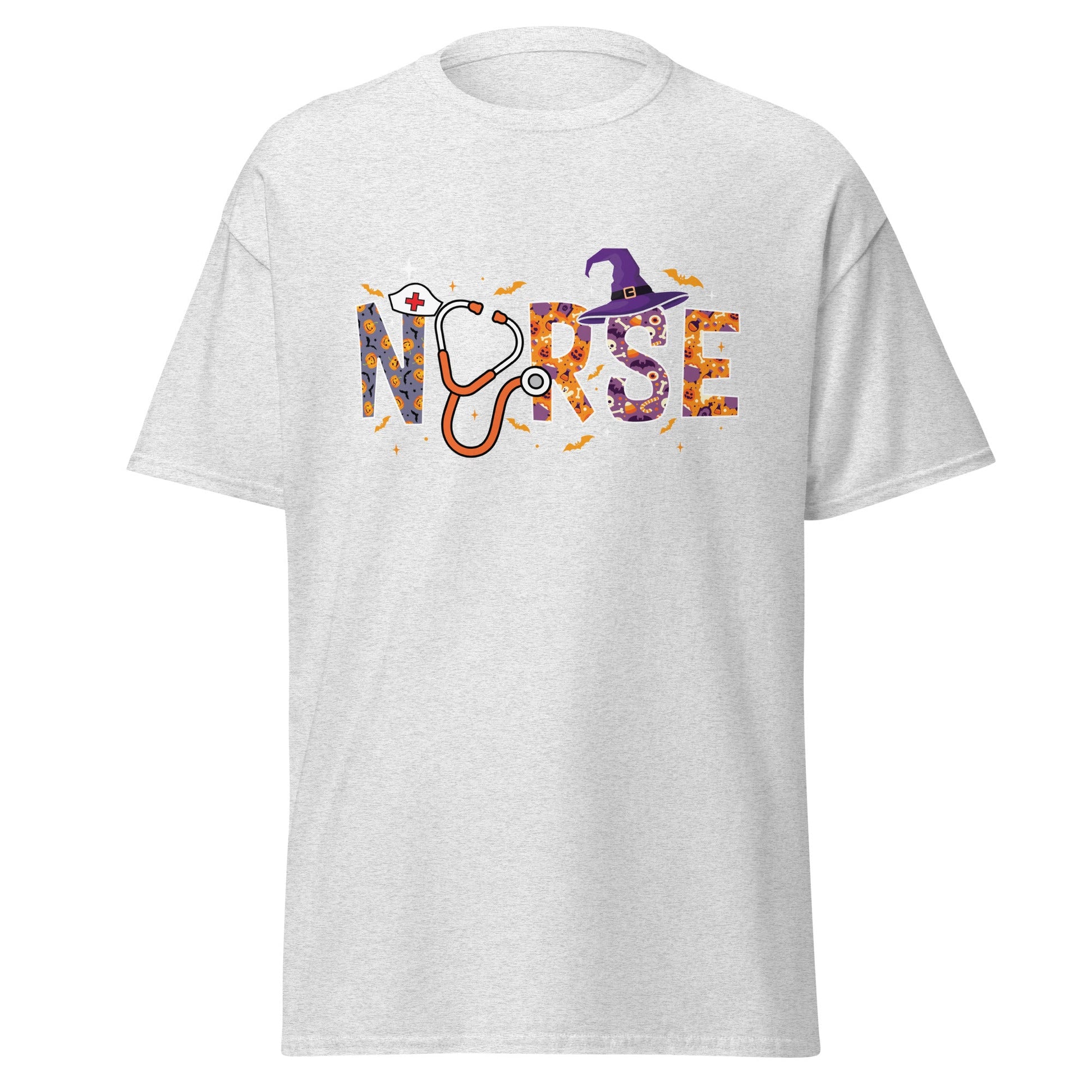 Nurse Halloween | Spooky Nurse T-Shirt - Ash - T-Shirts Online