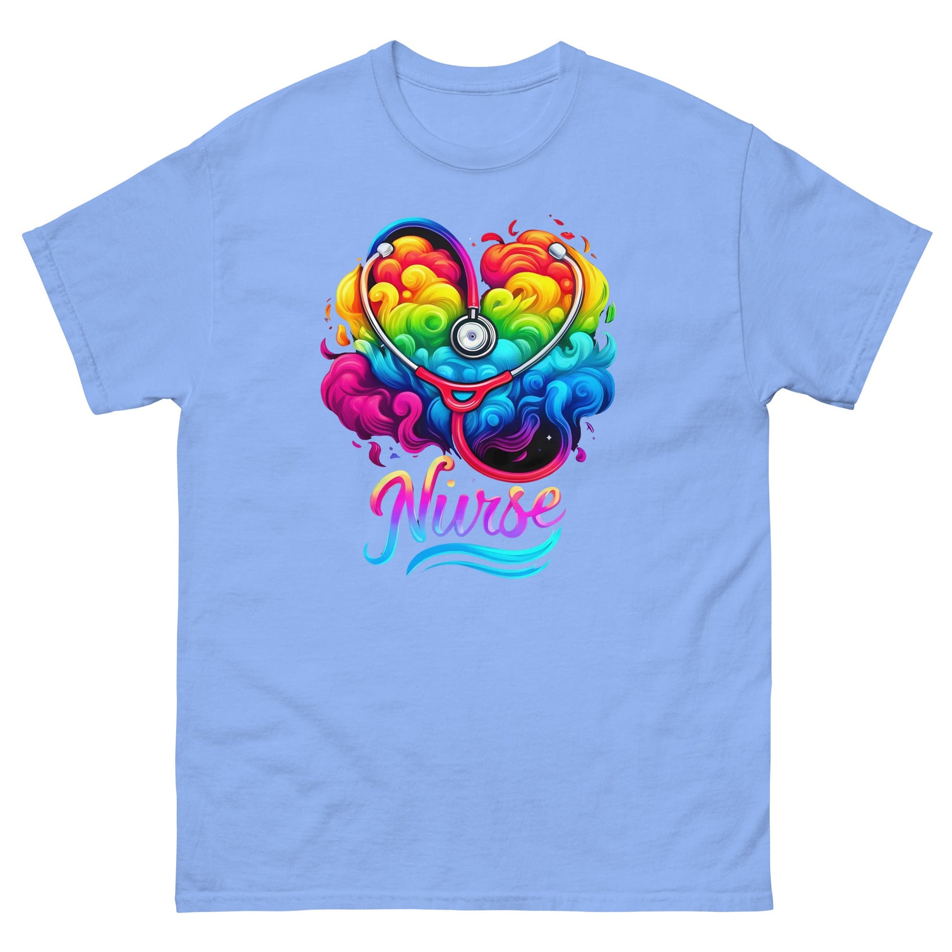 Nurse Heart | Nurse T-Shirt - Carolina Blue - T-Shirts Online