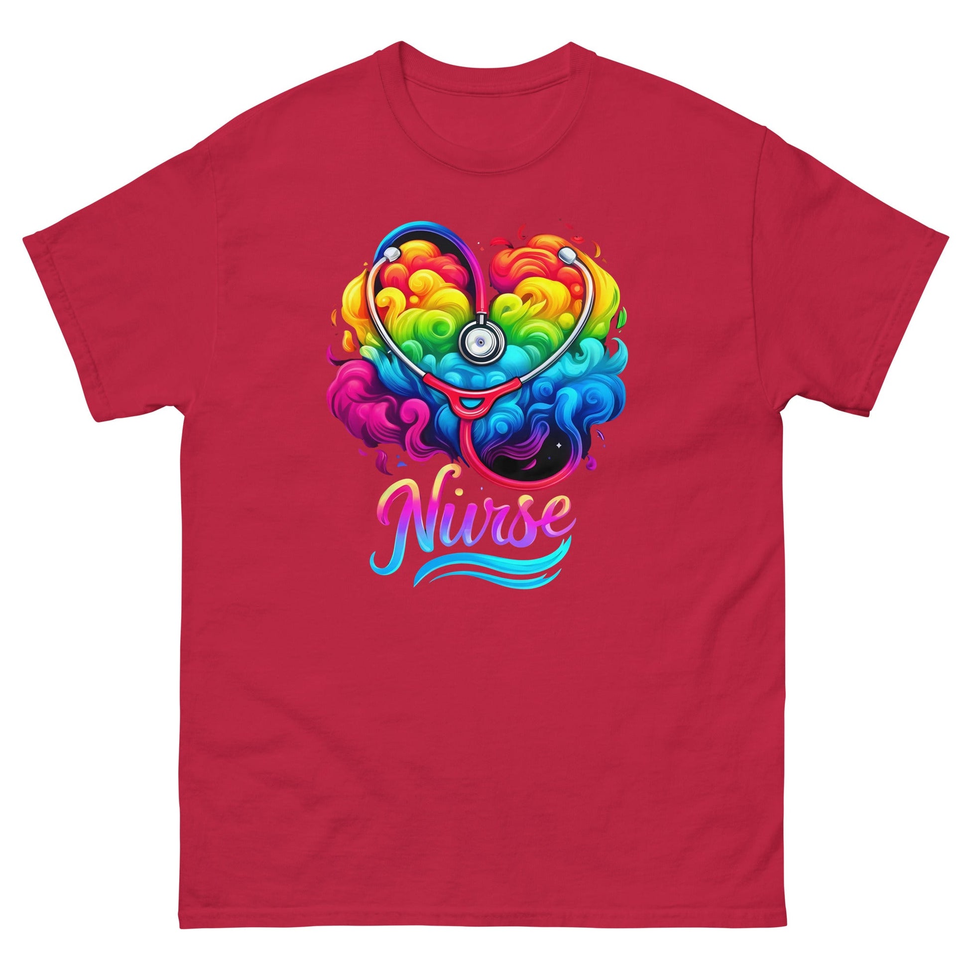 Nurse Heart | Nurse T-Shirt - Cardinal - T-Shirts Online