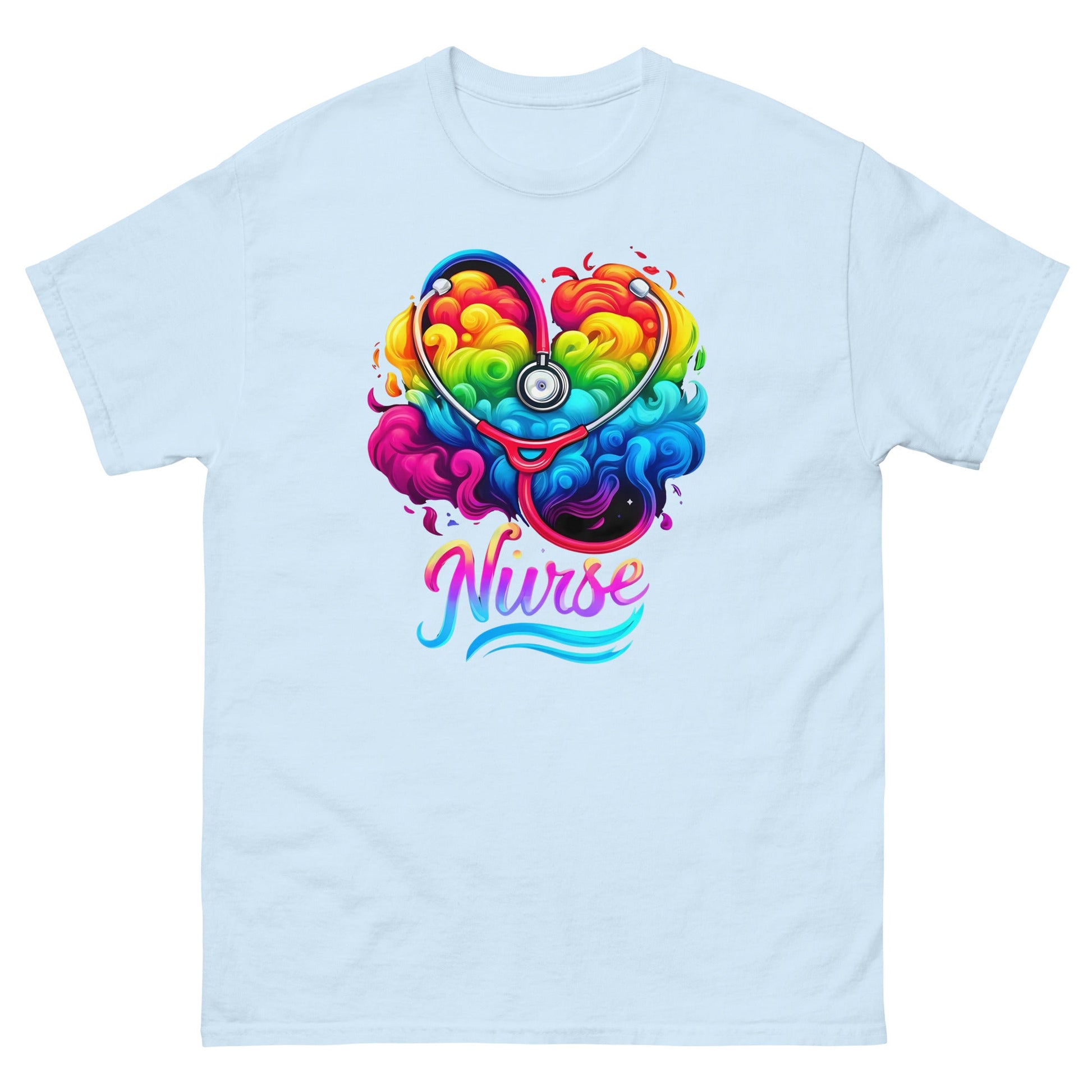 Nurse Heart | Nurse T-Shirt - Light Blue - T-Shirts Online