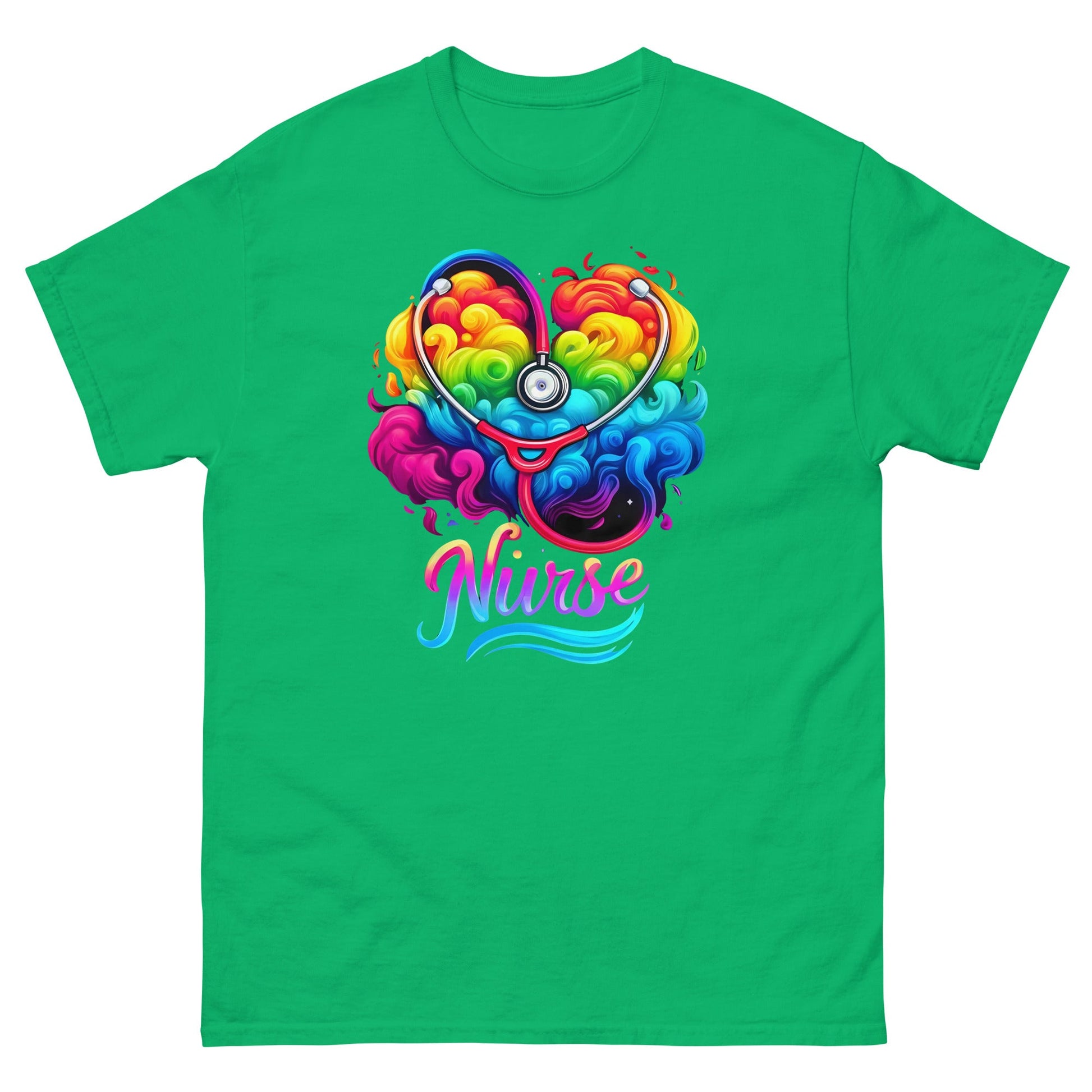 Nurse Heart | Nurse T-Shirt - Irish Green - T-Shirts Online