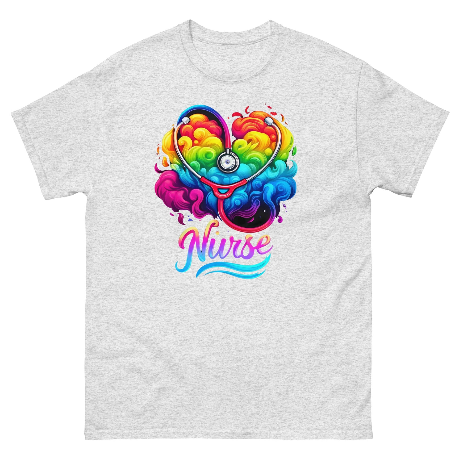 Nurse Heart | Nurse T-Shirt - Ash - T-Shirts Online