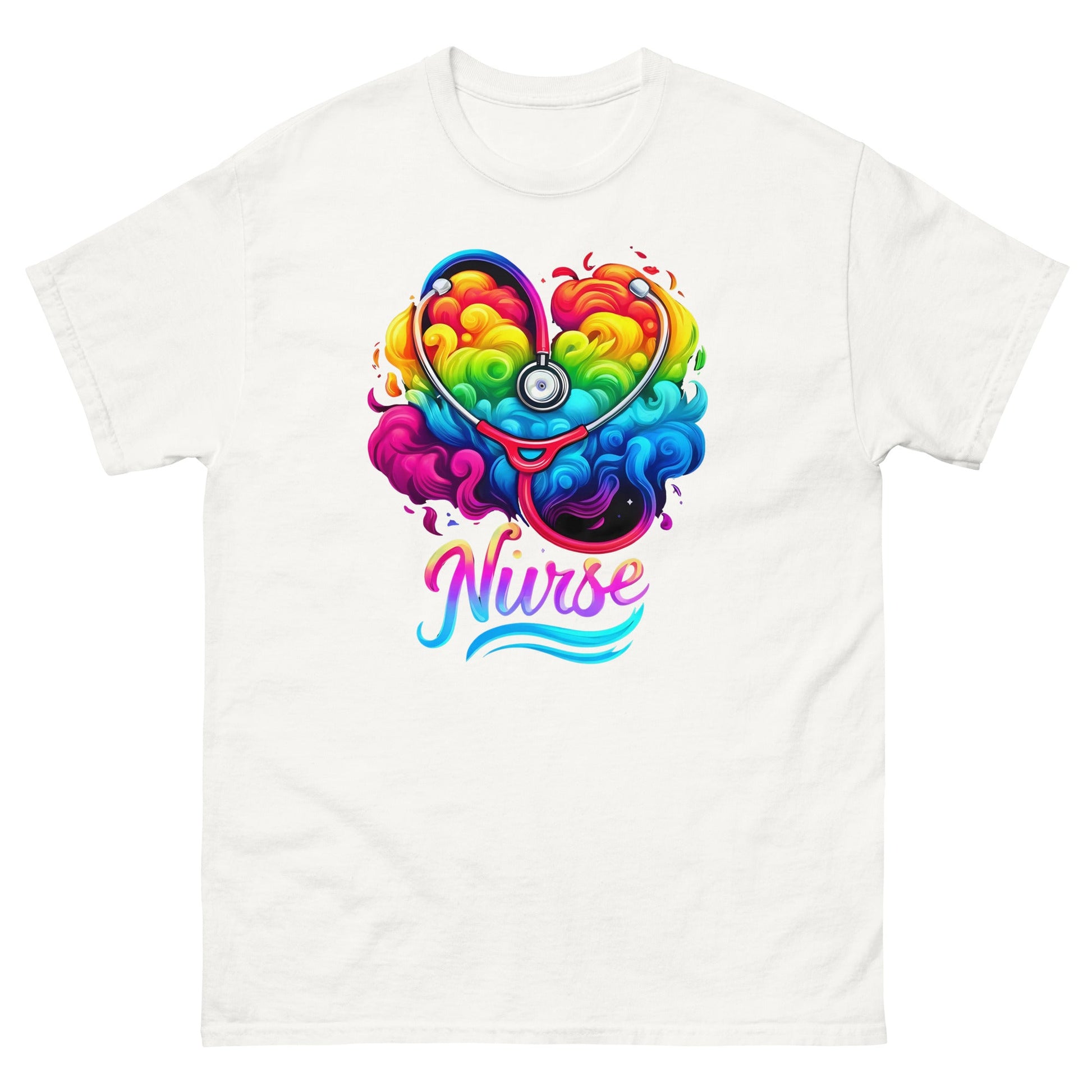 Nurse Heart | Nurse T-Shirt - White - T-Shirts Online