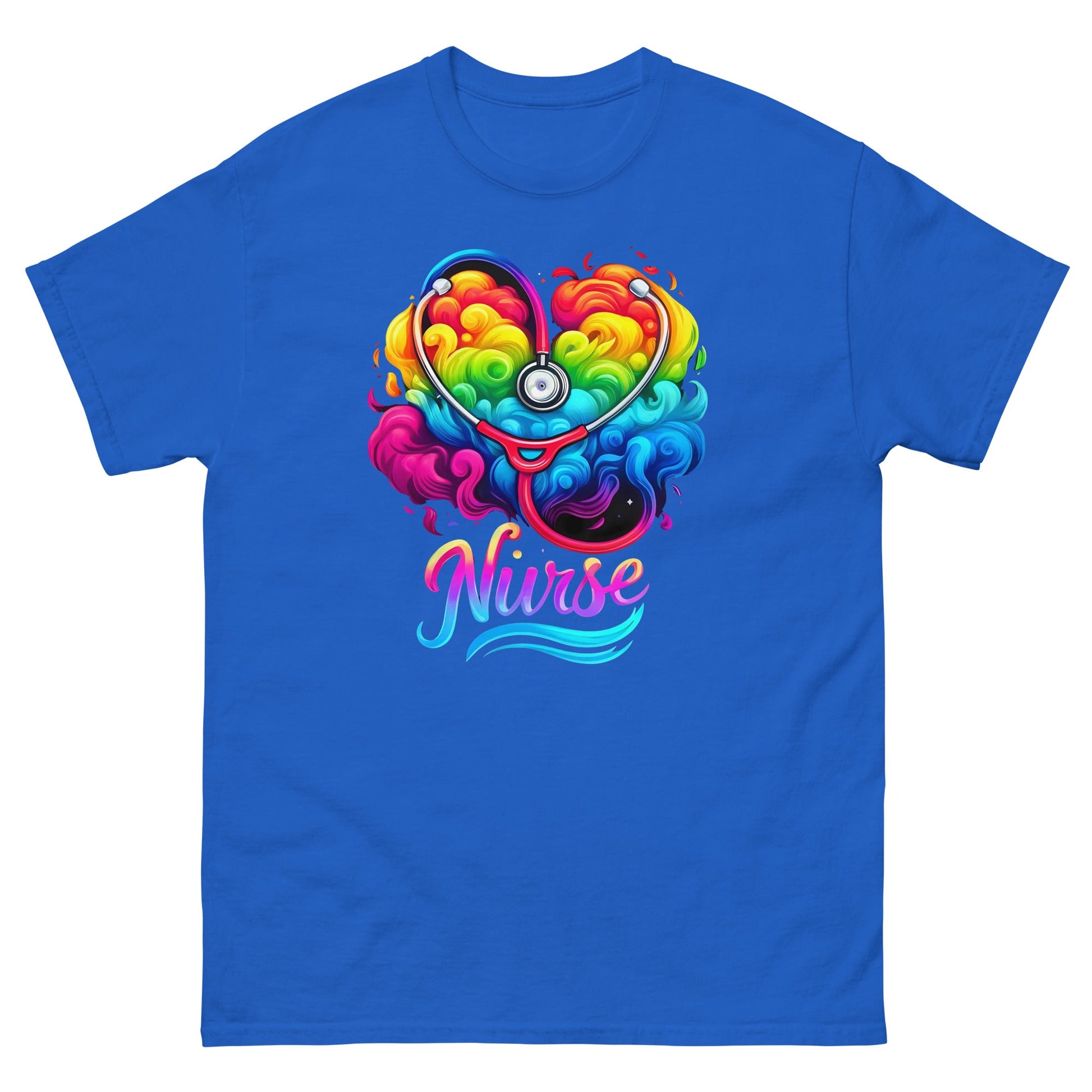 Nurse Heart | Nurse T-Shirt - Royal - T-Shirts Online