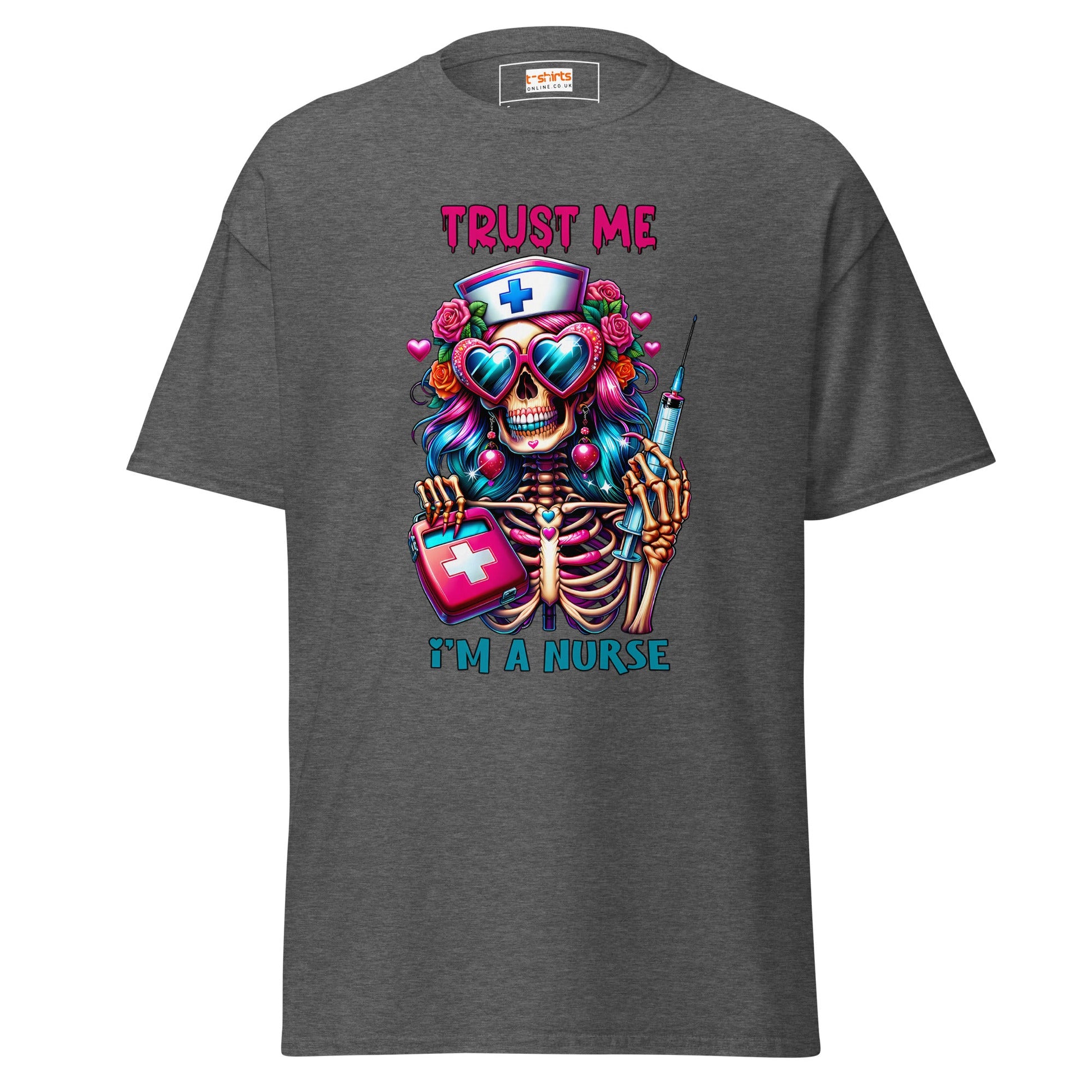 Nurse T-Shirt | Trust Me I'm a Nurse - Dark Heather - T-Shirts Online