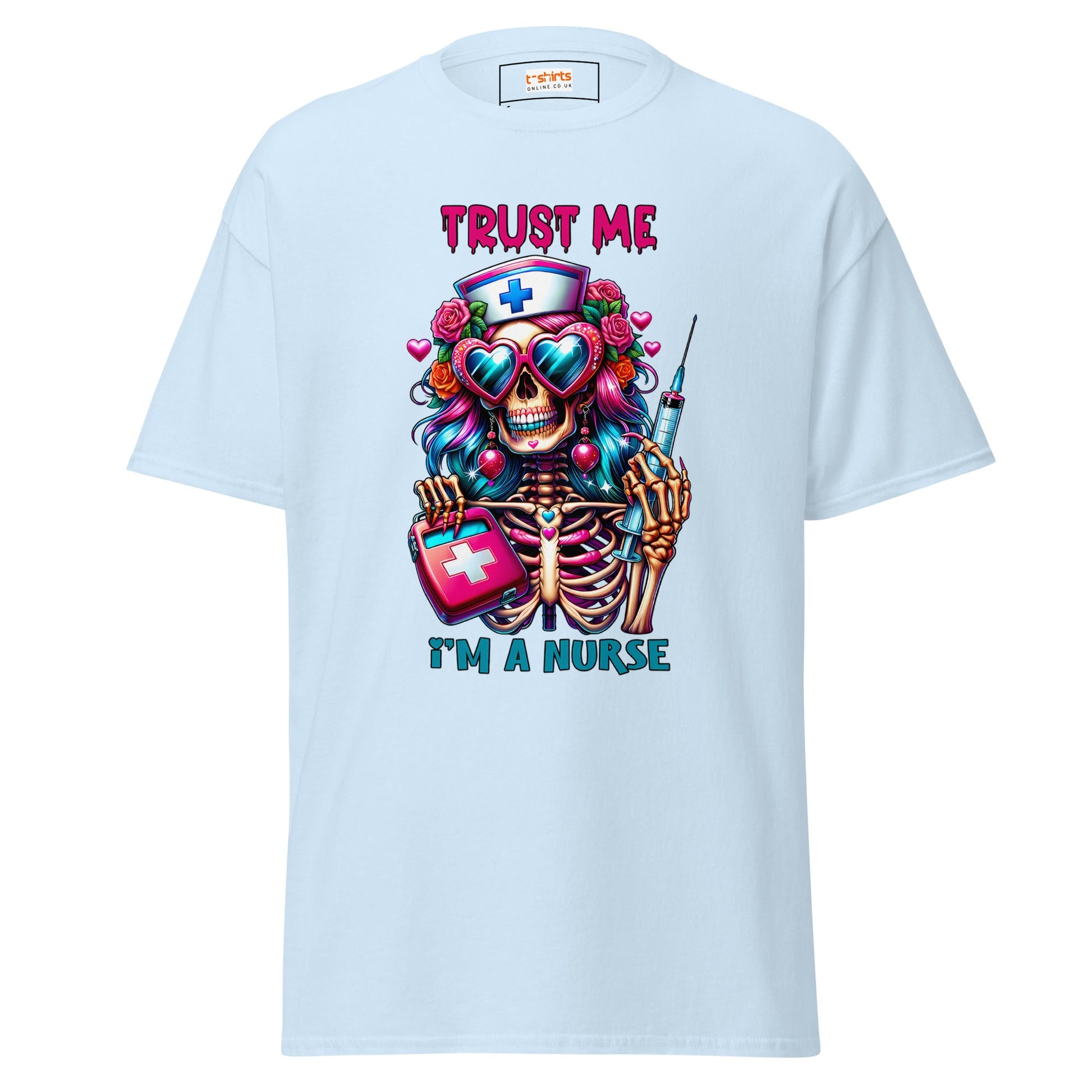Nurse T-Shirt | Trust Me I'm a Nurse - Light Blue - T-Shirts Online