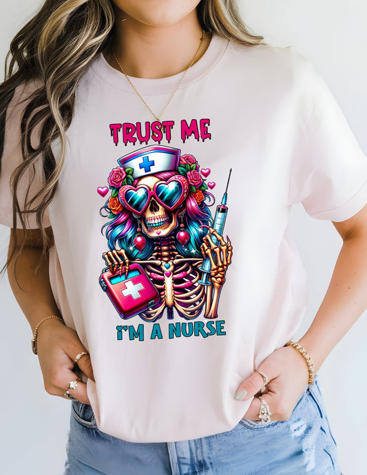 Nurse T-Shirt | Trust Me I'm a Nurse - Maroon - T-Shirts Online