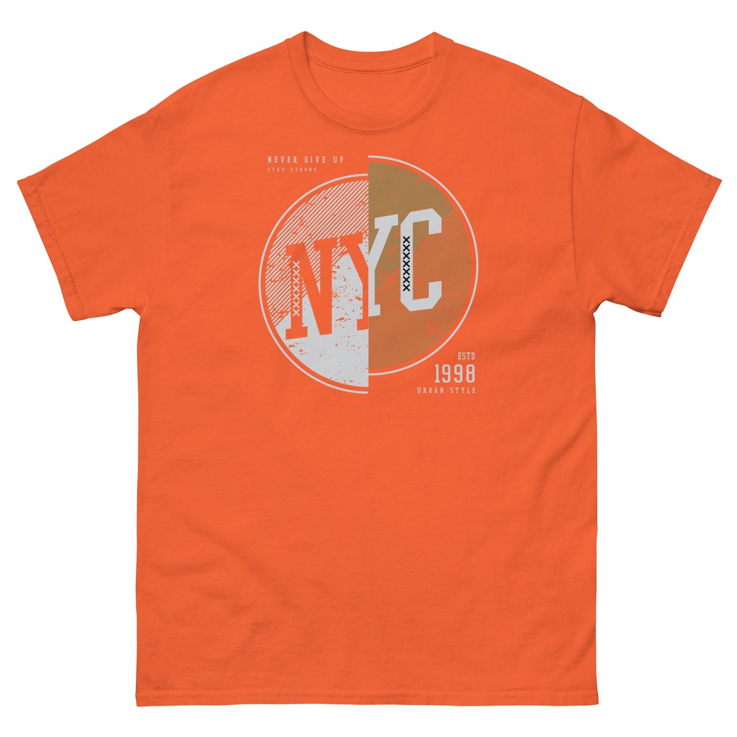 NYC | Men's T-Shirt - Orange - T-Shirts Online