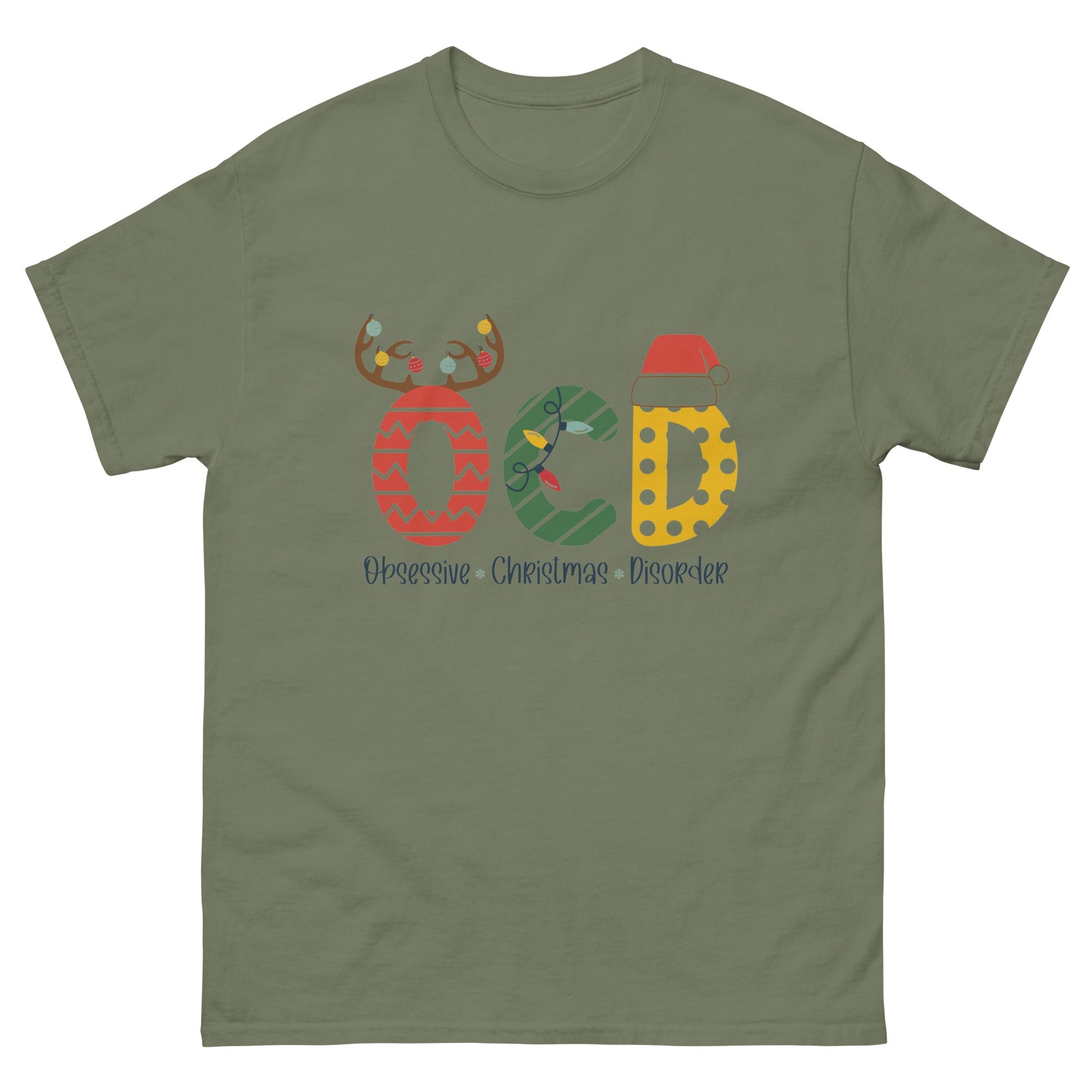OCD Christmas | Christmas T-Shirt - Military Green - T-Shirts Online