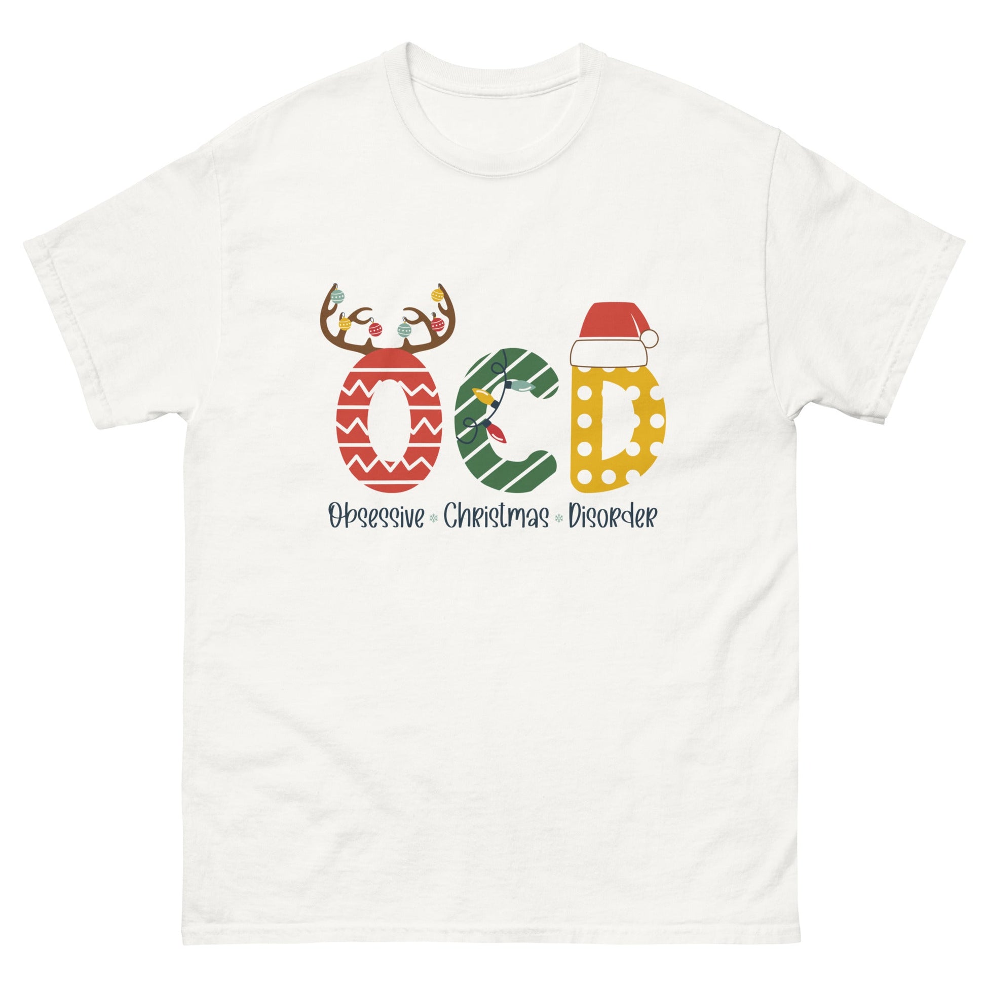 OCD Christmas | Christmas T-Shirt - White - T-Shirts Online