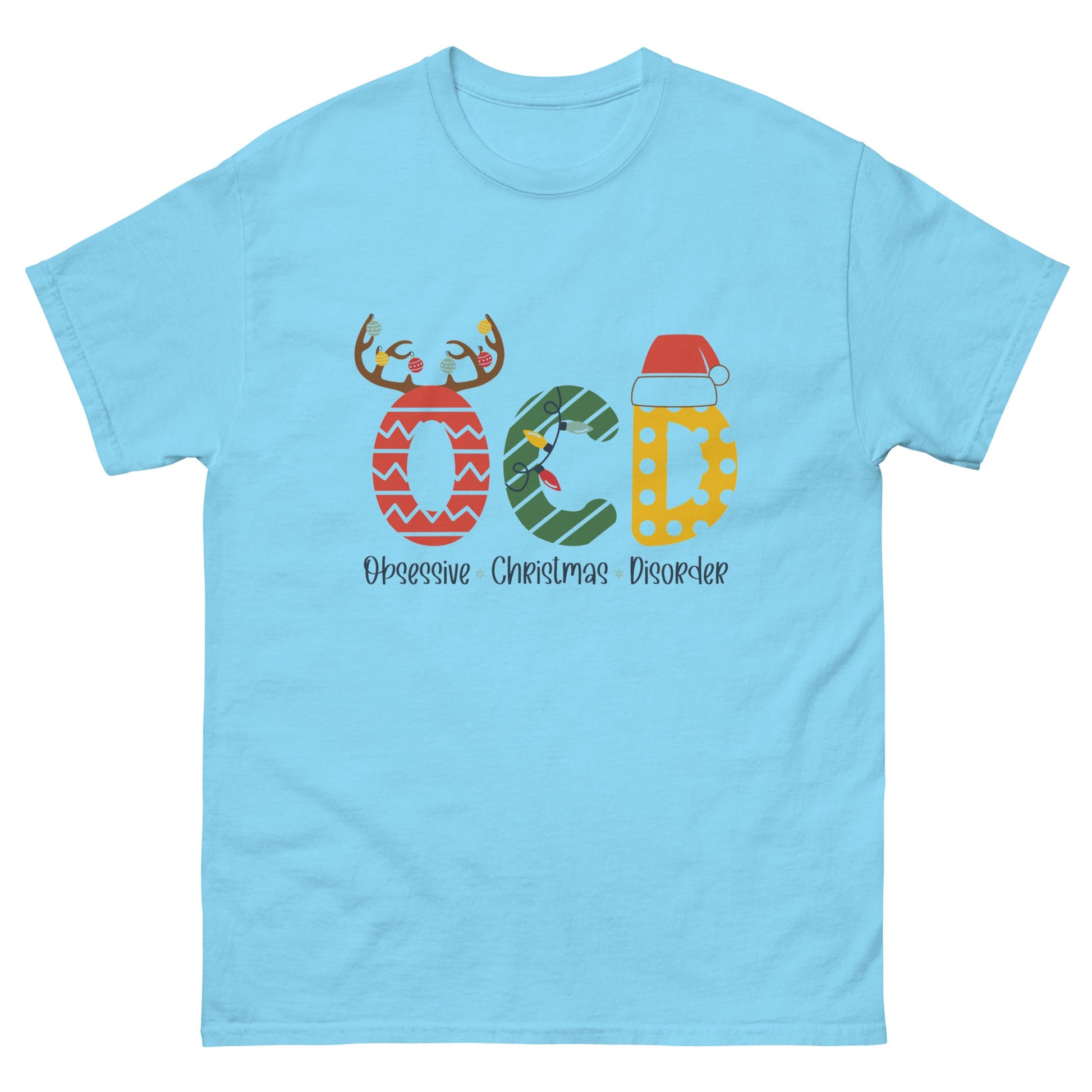 OCD Christmas | Christmas T-Shirt - Sky - T-Shirts Online