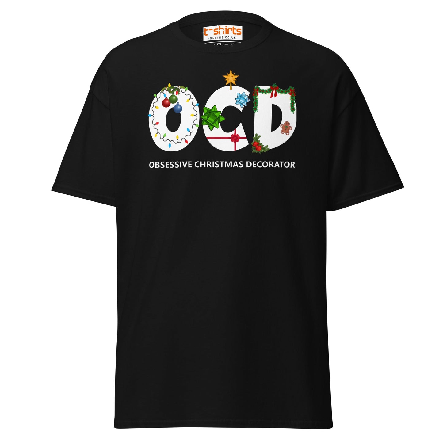 OCD Obsessive Christmas Decorator T-Shirt - Black - T-Shirts Online