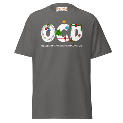 OCD Obsessive Christmas Decorator T-Shirt - Charcoal - T-Shirts Online