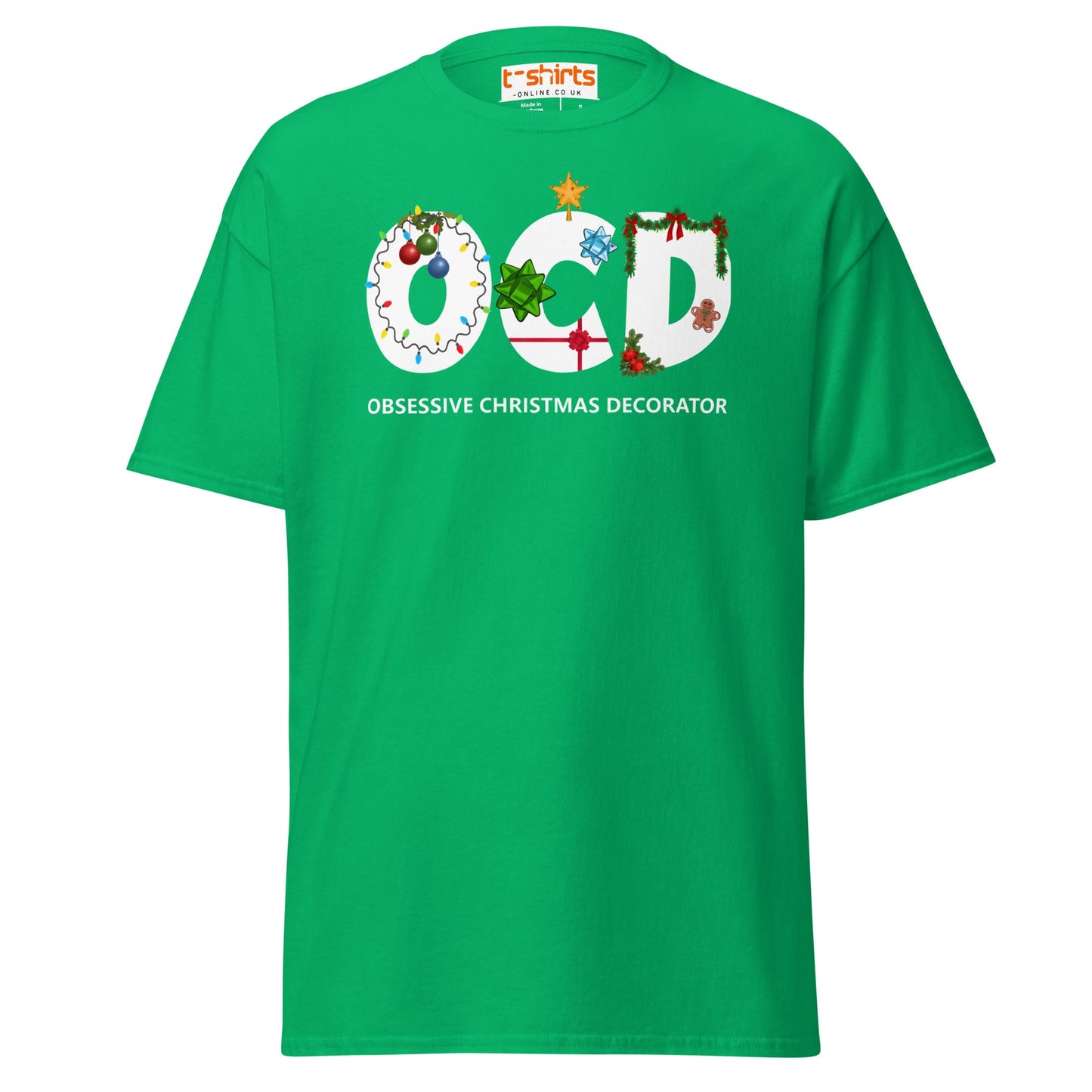 OCD Obsessive Christmas Decorator T-Shirt - Irish Green - T-Shirts Online