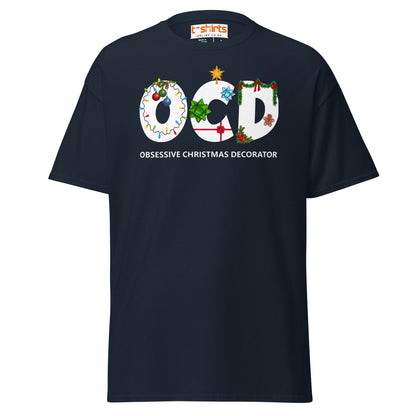 OCD Obsessive Christmas Decorator T-Shirt - Navy - T-Shirts Online