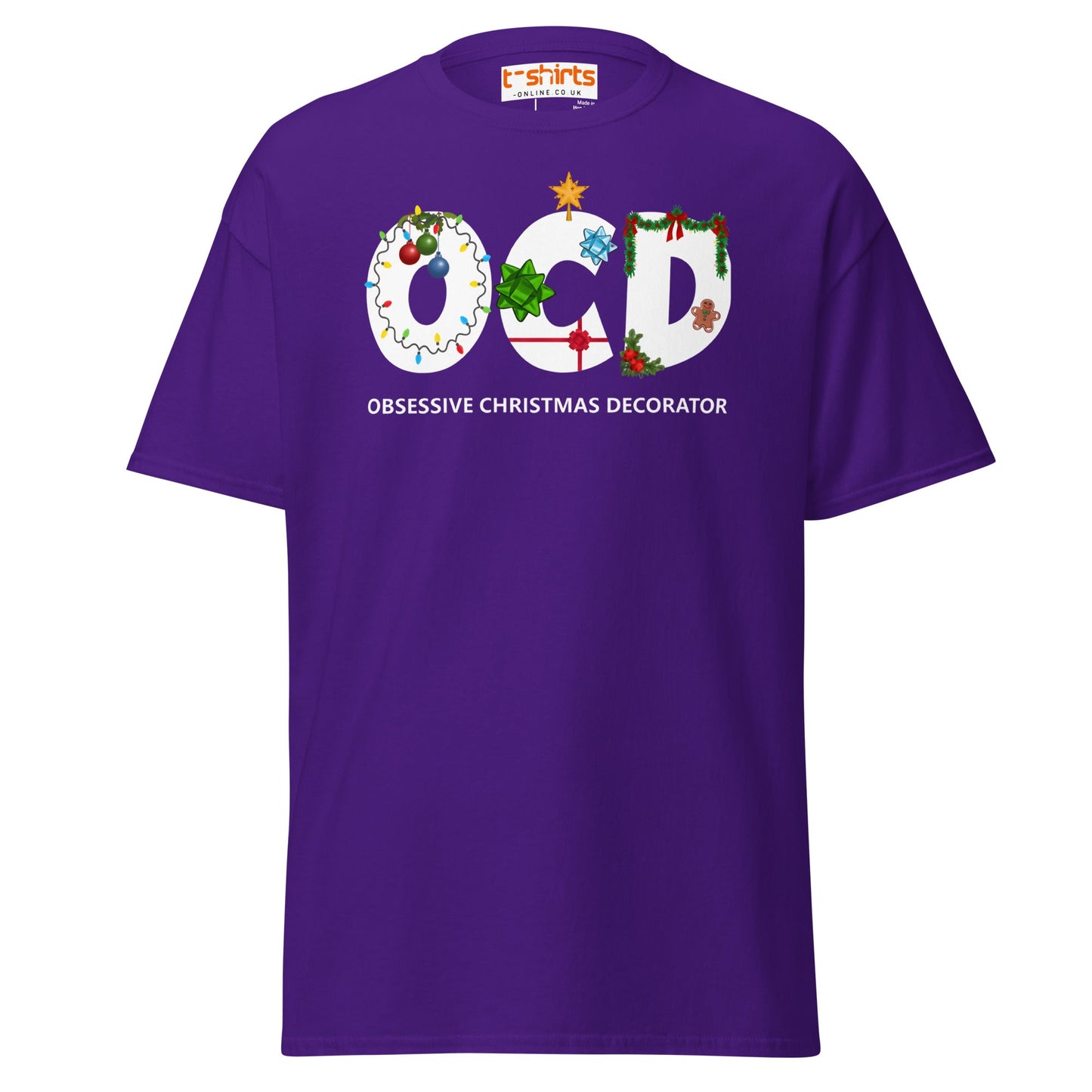 OCD Obsessive Christmas Decorator T-Shirt - Purple - T-Shirts Online