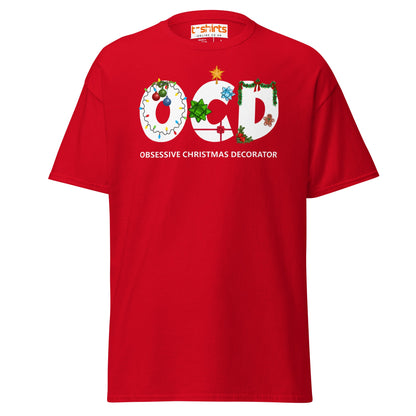 OCD Obsessive Christmas Decorator T-Shirt - Red - T-Shirts Online