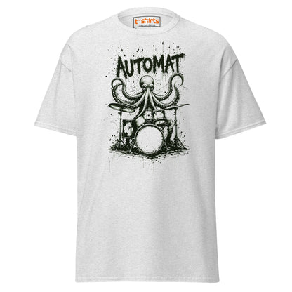 Octopus Drummer T-Shirt - Ash - T-Shirts Online