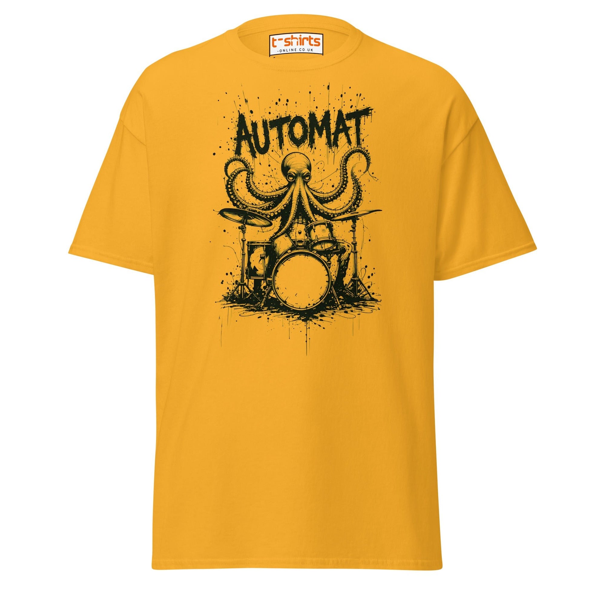 Octopus Drummer T-Shirt - Gold - T-Shirts Online