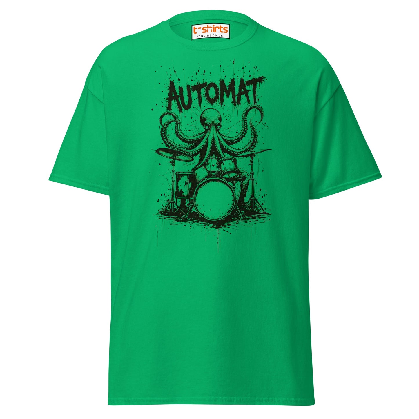 Octopus Drummer T-Shirt - Irish Green - T-Shirts Online