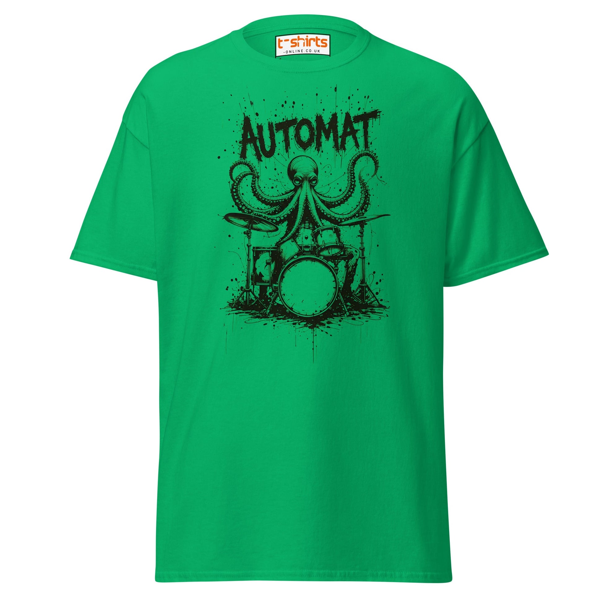 Octopus Drummer T-Shirt - Irish Green - T-Shirts Online