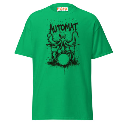 Octopus Drummer T-Shirt - Irish Green - T-Shirts Online