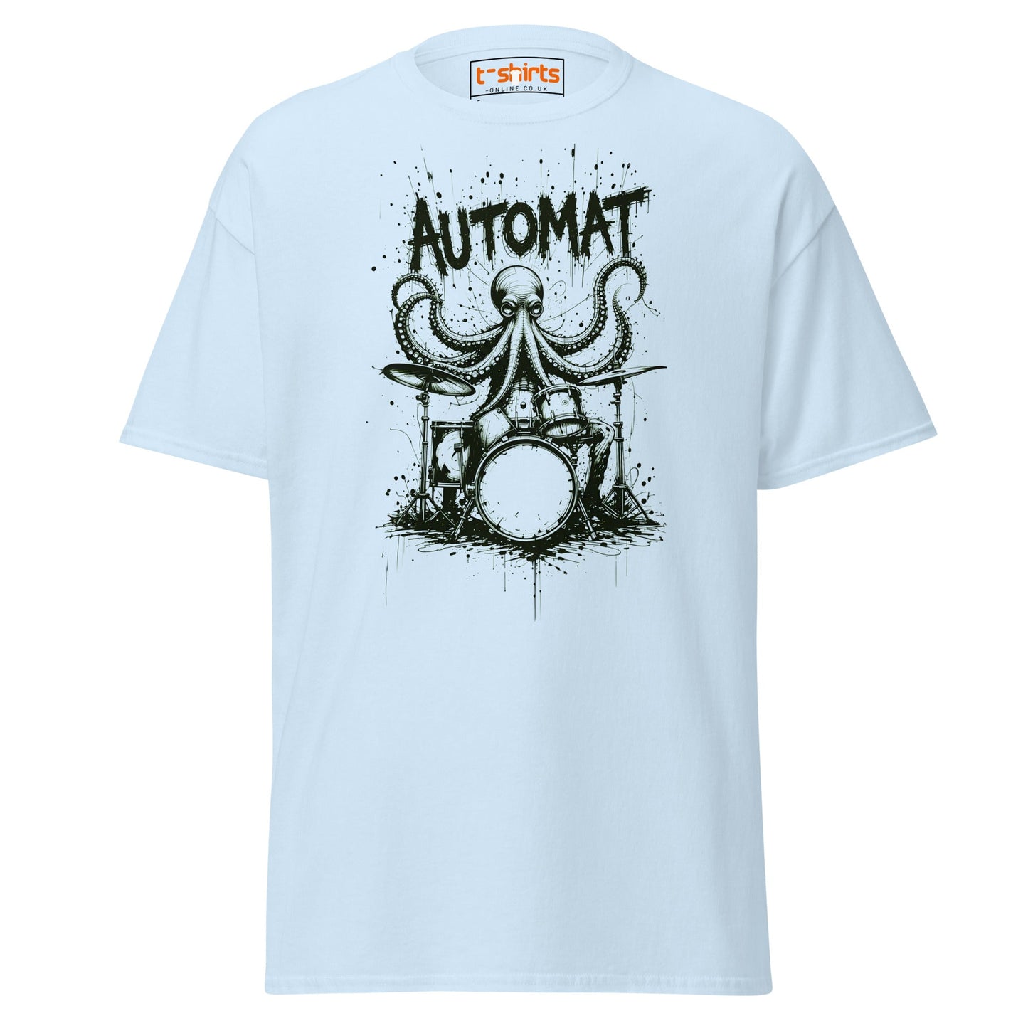 Octopus Drummer T-Shirt - Light Blue - T-Shirts Online