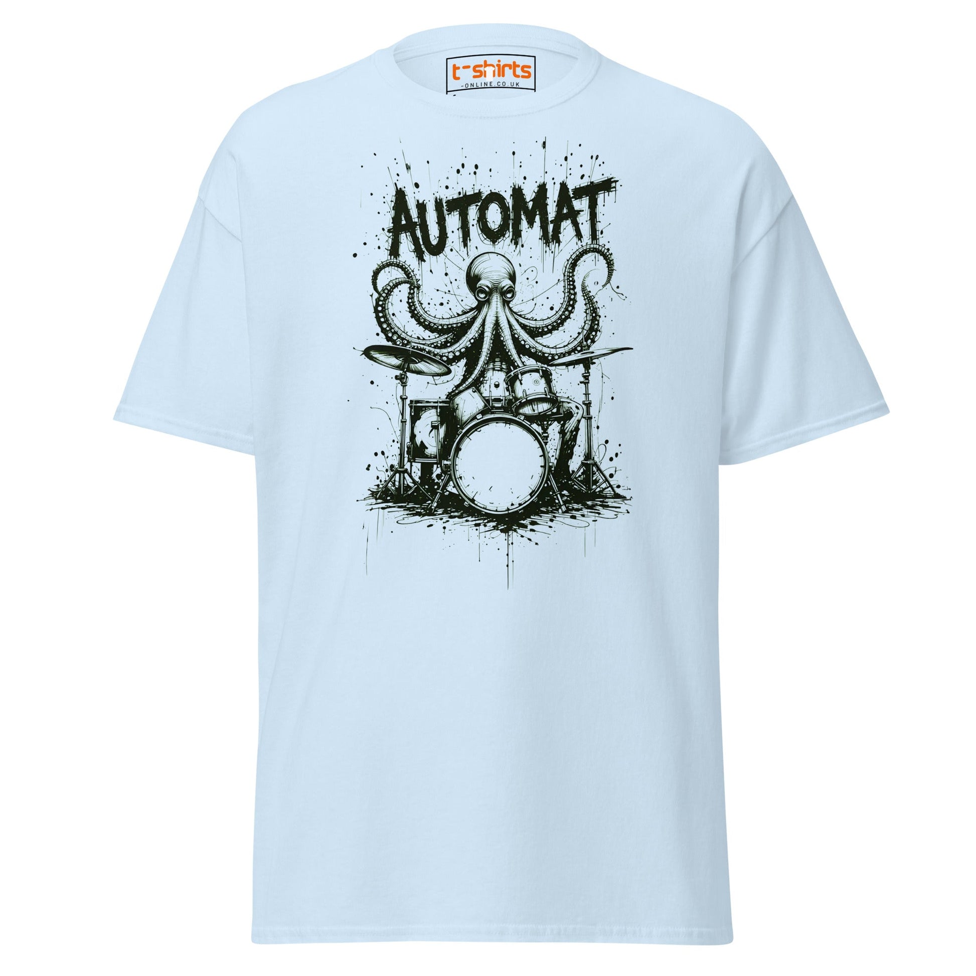 Octopus Drummer T-Shirt - Light Blue - T-Shirts Online