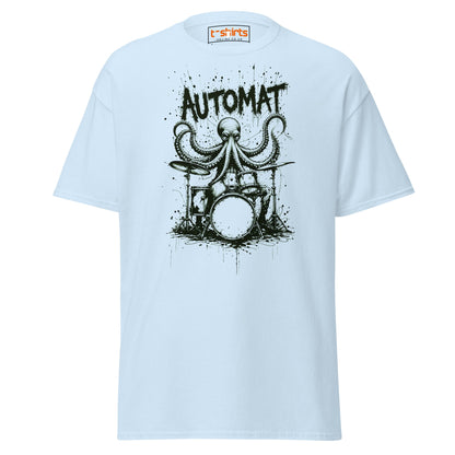 Octopus Drummer T-Shirt - Light Blue - T-Shirts Online
