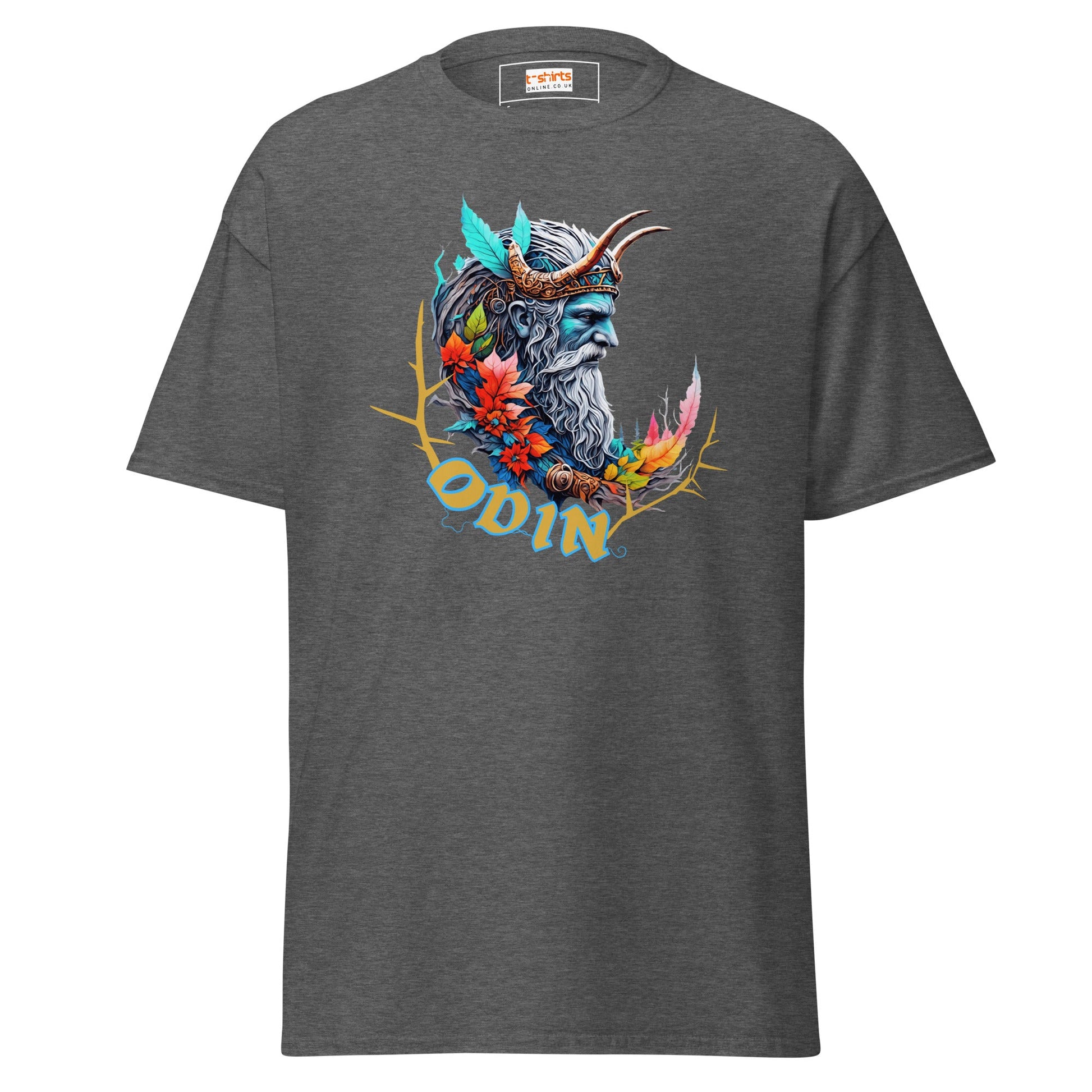 Odin T-Shirt | Norse Mythology T-Shirt - Dark Heather - T-Shirts Online