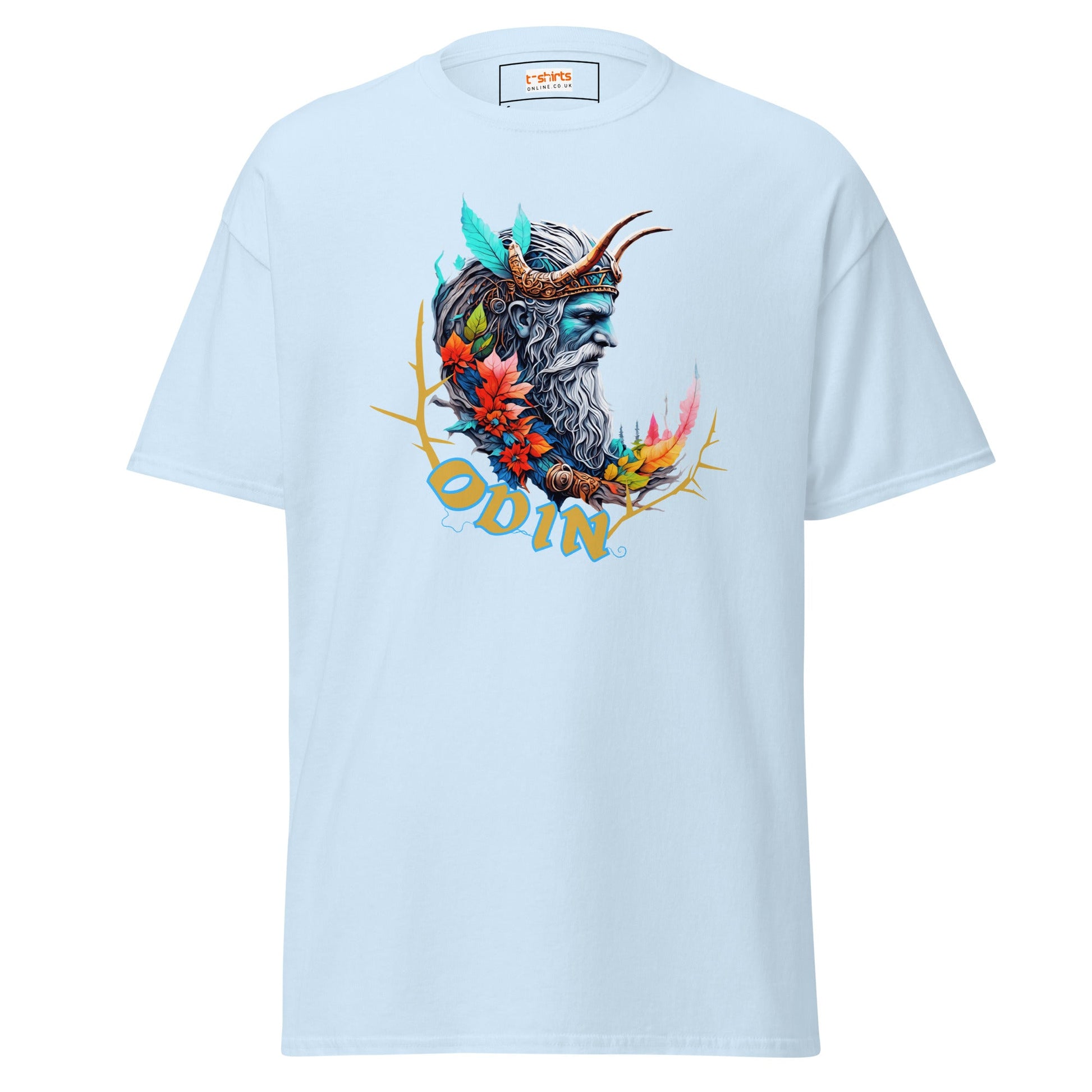 Odin T-Shirt | Norse Mythology T-Shirt - Light Blue - T-Shirts Online