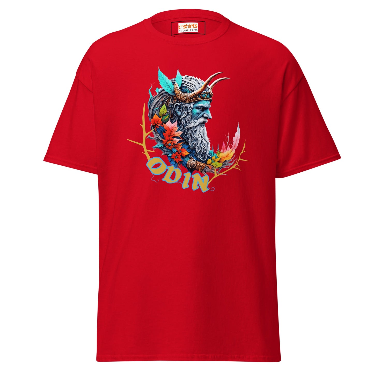 Odin T-Shirt | Norse Mythology T-Shirt - Red - T-Shirts Online