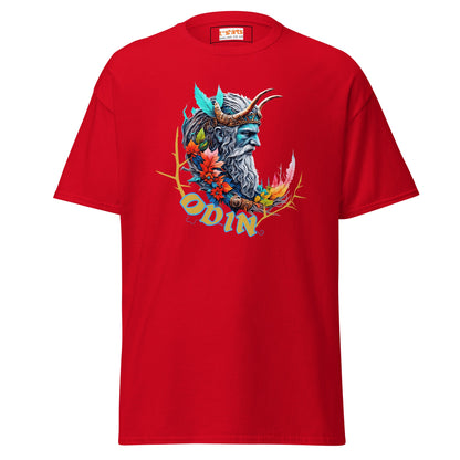 Odin T-Shirt | Norse Mythology T-Shirt - Red - T-Shirts Online