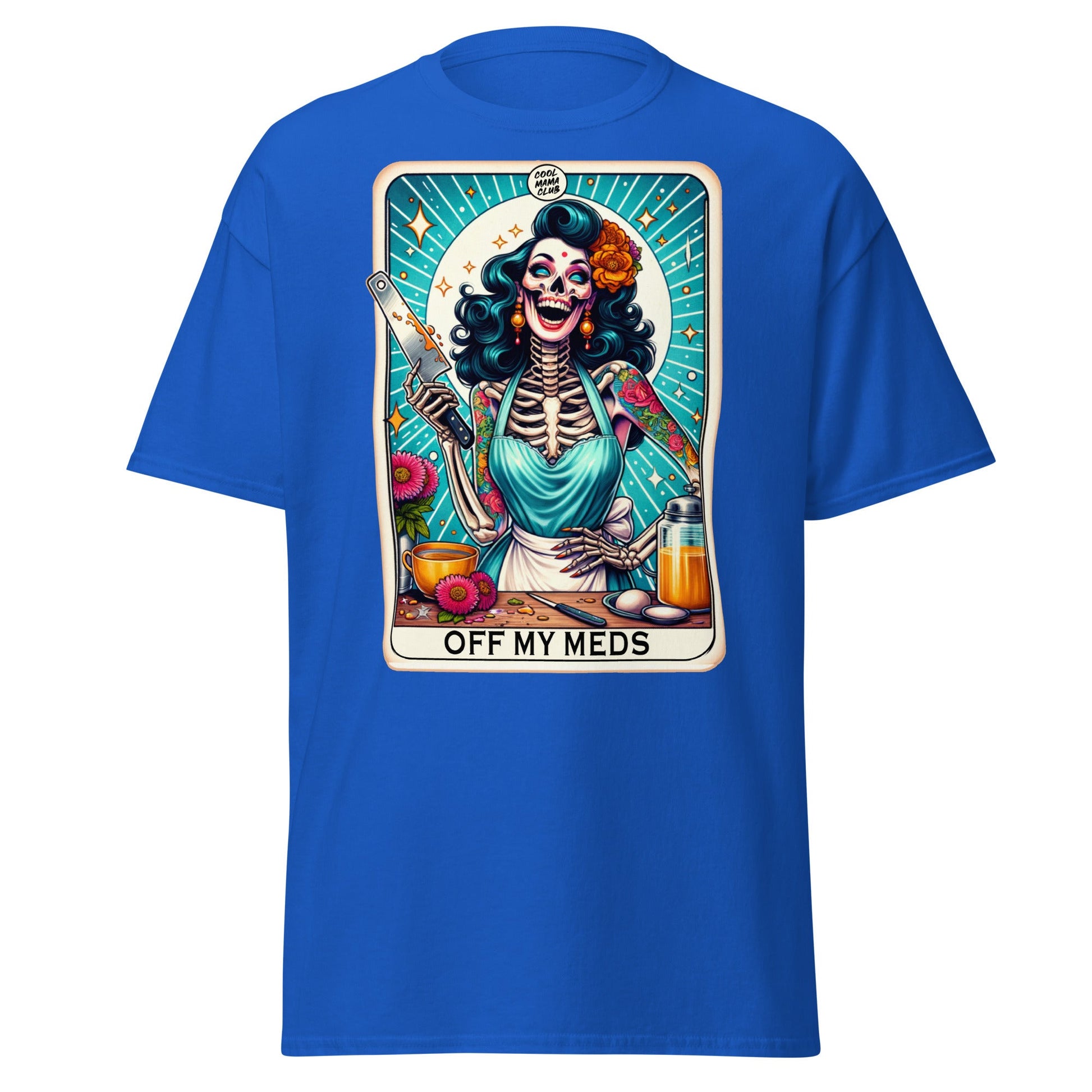 'Off My Meds' Tarot | Tarot Card T-Shirt - Royal - T-Shirts Online