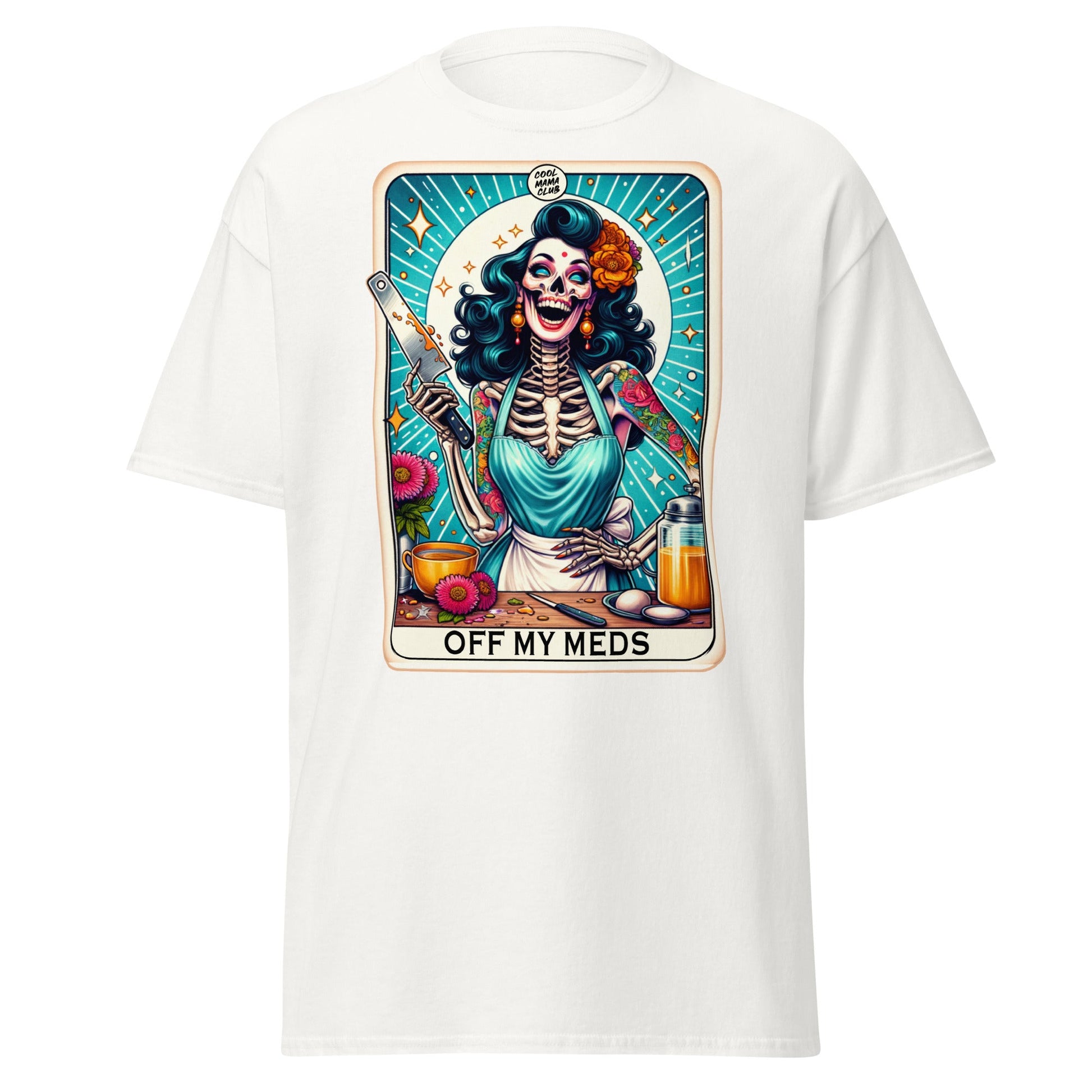 'Off My Meds' Tarot | Tarot Card T-Shirt - White - T-Shirts Online