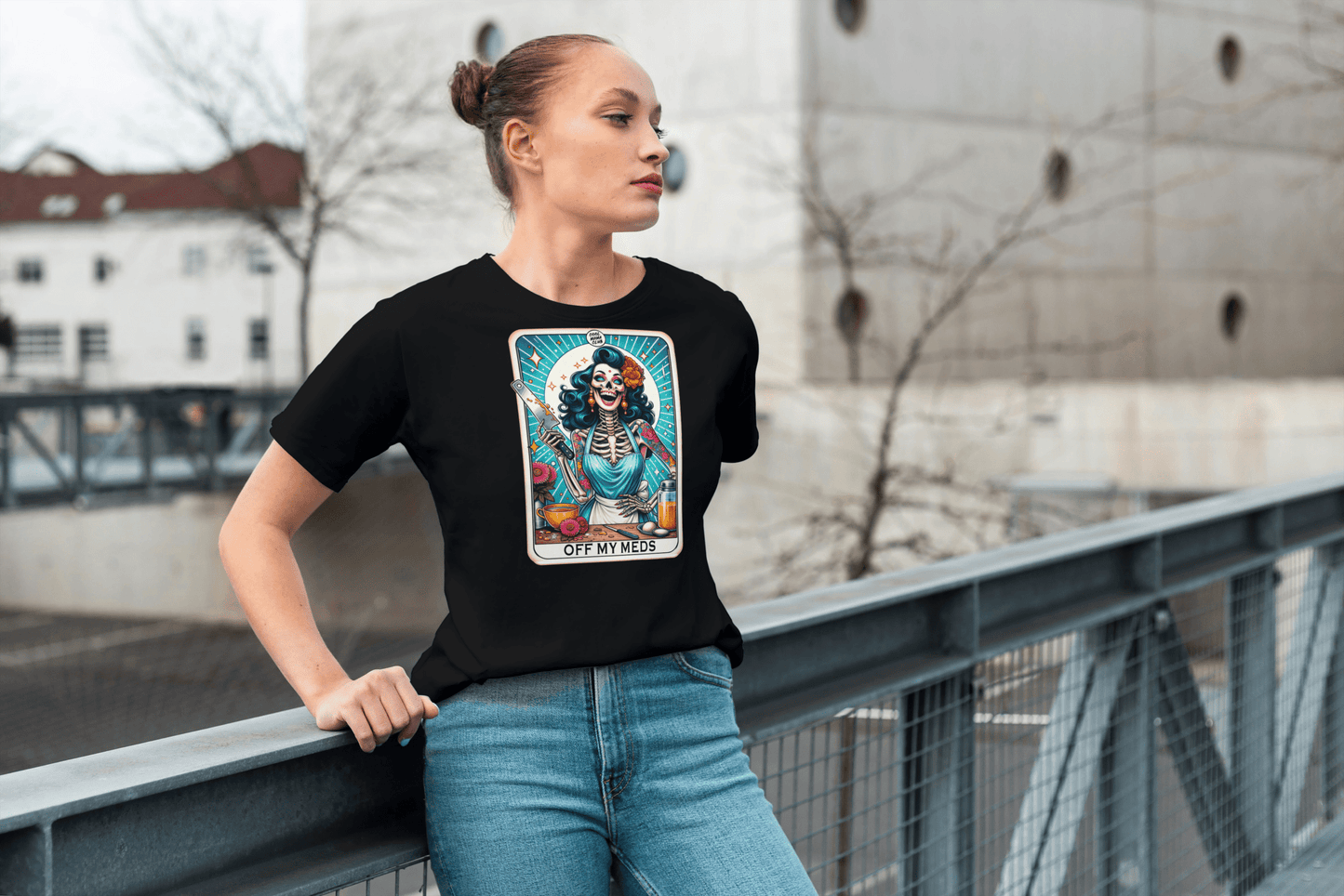 'Off My Meds' Tarot | Tarot Card T-Shirt - White - T-Shirts Online