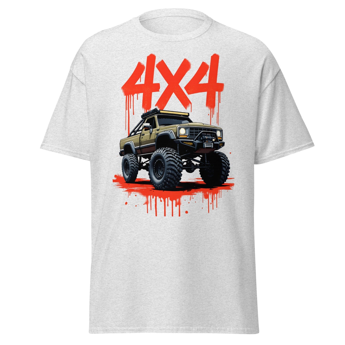 Off - Road Monster Truck 4x4 Graffiti T-Shirt - Ash - T-Shirts Online