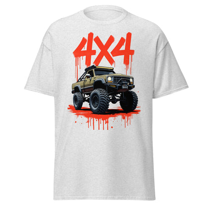 Off - Road Monster Truck 4x4 Graffiti T-Shirt - Ash - T-Shirts Online