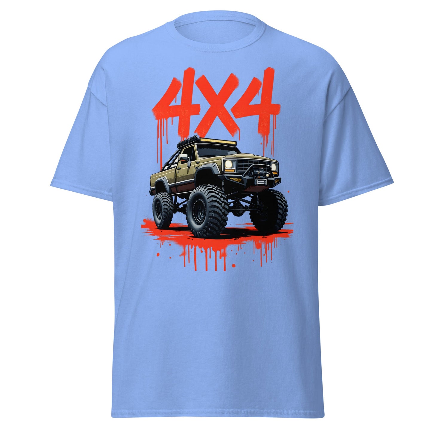 Off - Road Monster Truck 4x4 Graffiti T-Shirt - Carolina Blue - T-Shirts Online