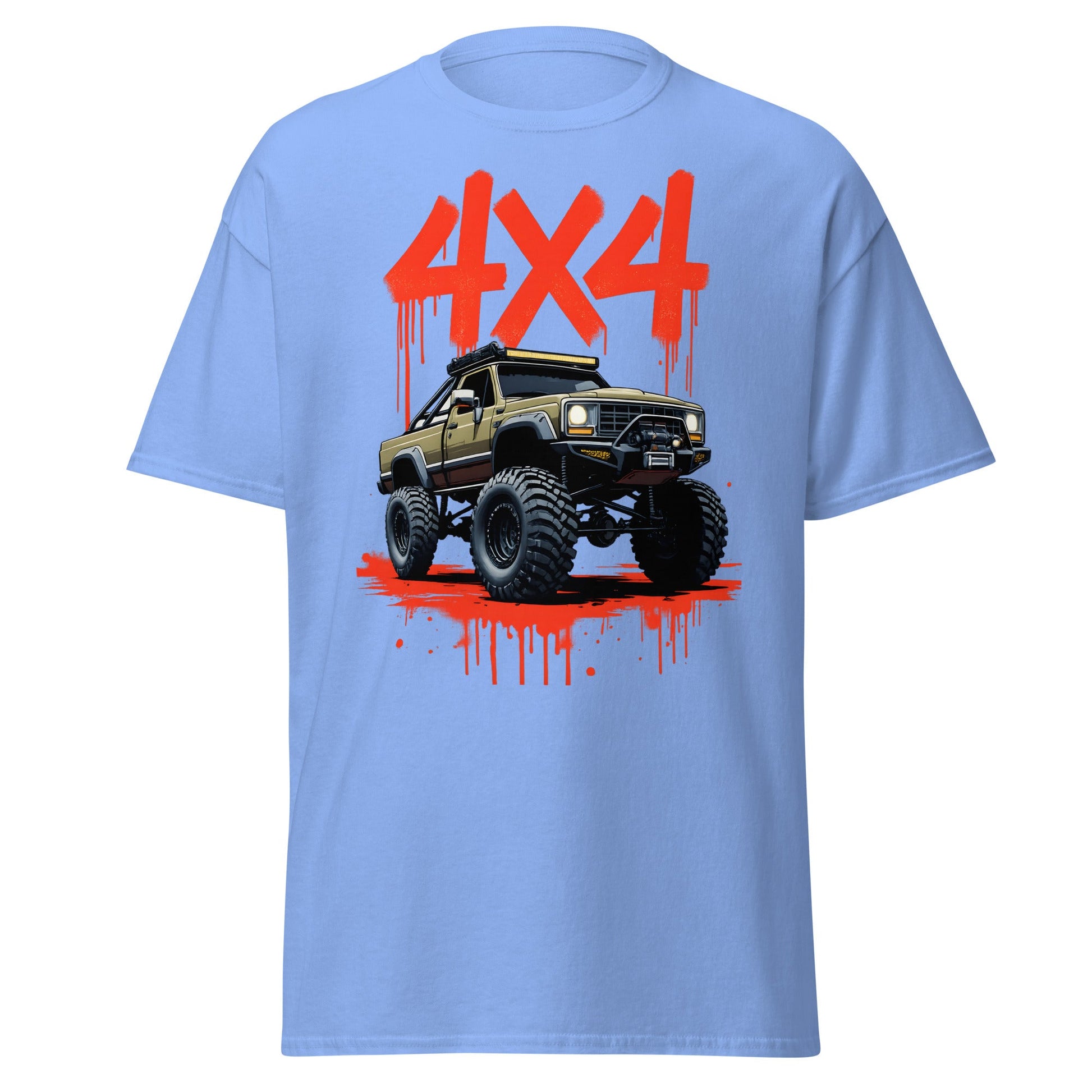 Off - Road Monster Truck 4x4 Graffiti T-Shirt - Carolina Blue - T-Shirts Online