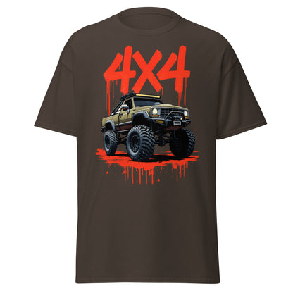 Off - Road Monster Truck 4x4 Graffiti T-Shirt - Dark Chocolate - T-Shirts Online