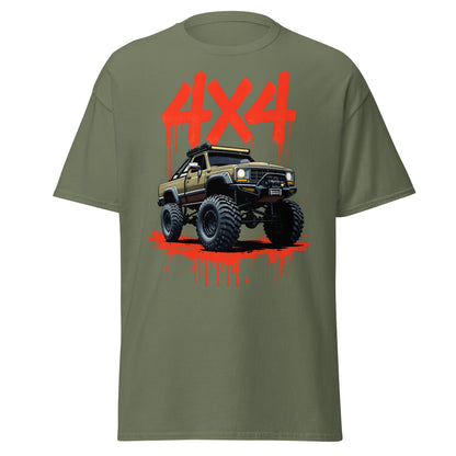 Off - Road Monster Truck 4x4 Graffiti T-Shirt - Military Green - T-Shirts Online